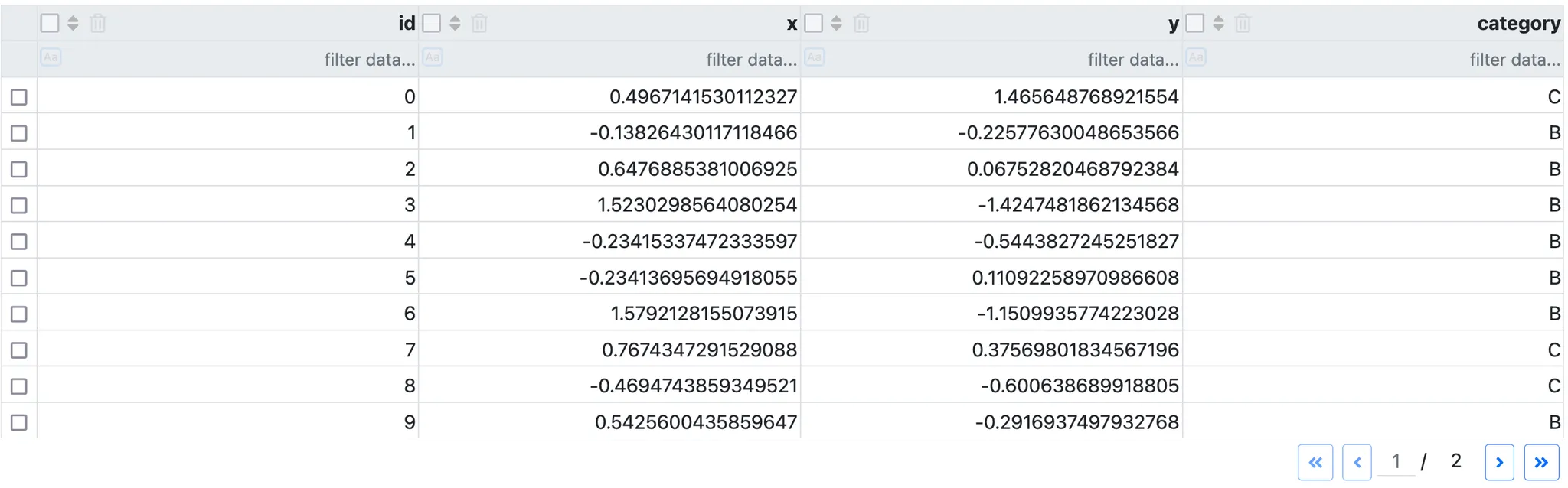 Illustration: a DataTable with a better looking header.